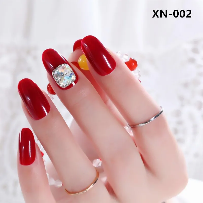 

24Pcs/set New Fashion Design Fake Full Nails artificial fingernai DIY Acrylic False Nail Tips with Glue Sticker for Lady Summer