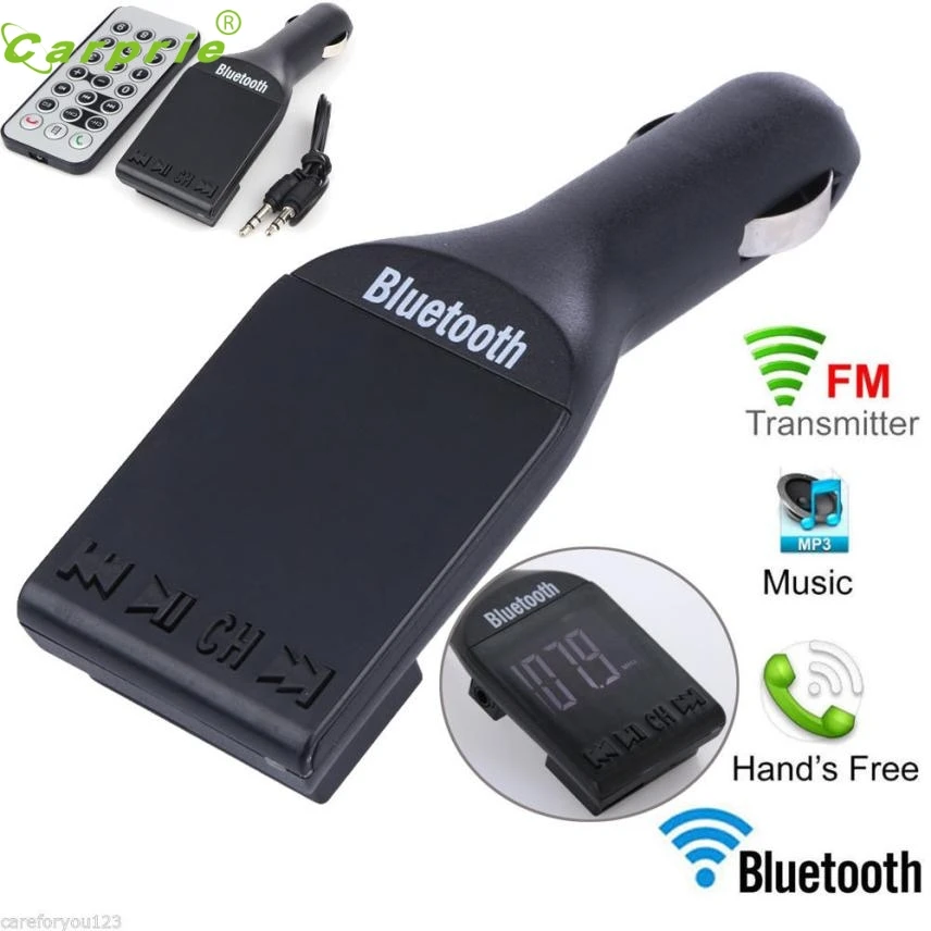 

Car-styling Wireless Bluetooth Car Kit MP3 Player FM Transmitter SD TF Dual USB Charge Green mr21