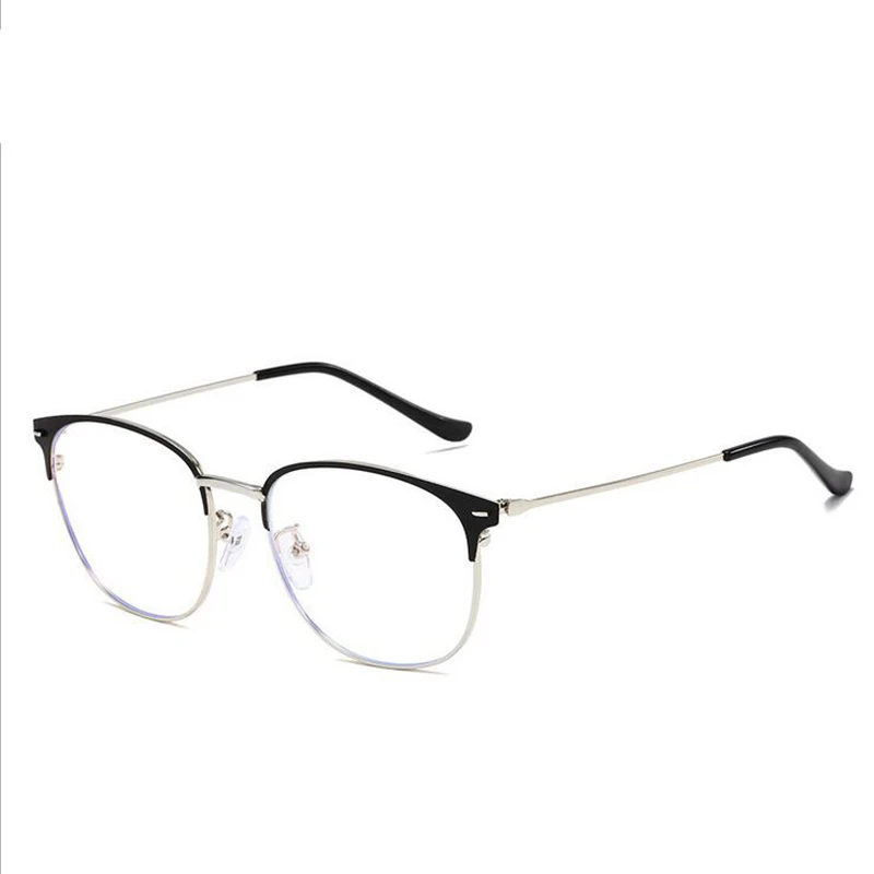 Классические металлические круглые оправы близорукие очки для мужчин и женщин 1,56 асферические линзы очки по рецепту-0,5-1,0 до-4,0 - Цвет оправы: Black-Silver