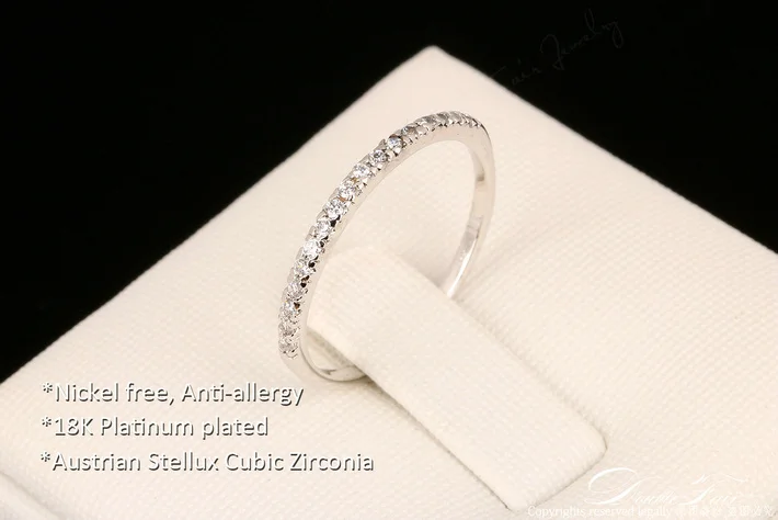 DWR133 лаконичное кольцо на палец с кристаллами для женщин, серебряный цвет, модный брендовый австрийский хрусталь, микро проложенный ювелирное изделие