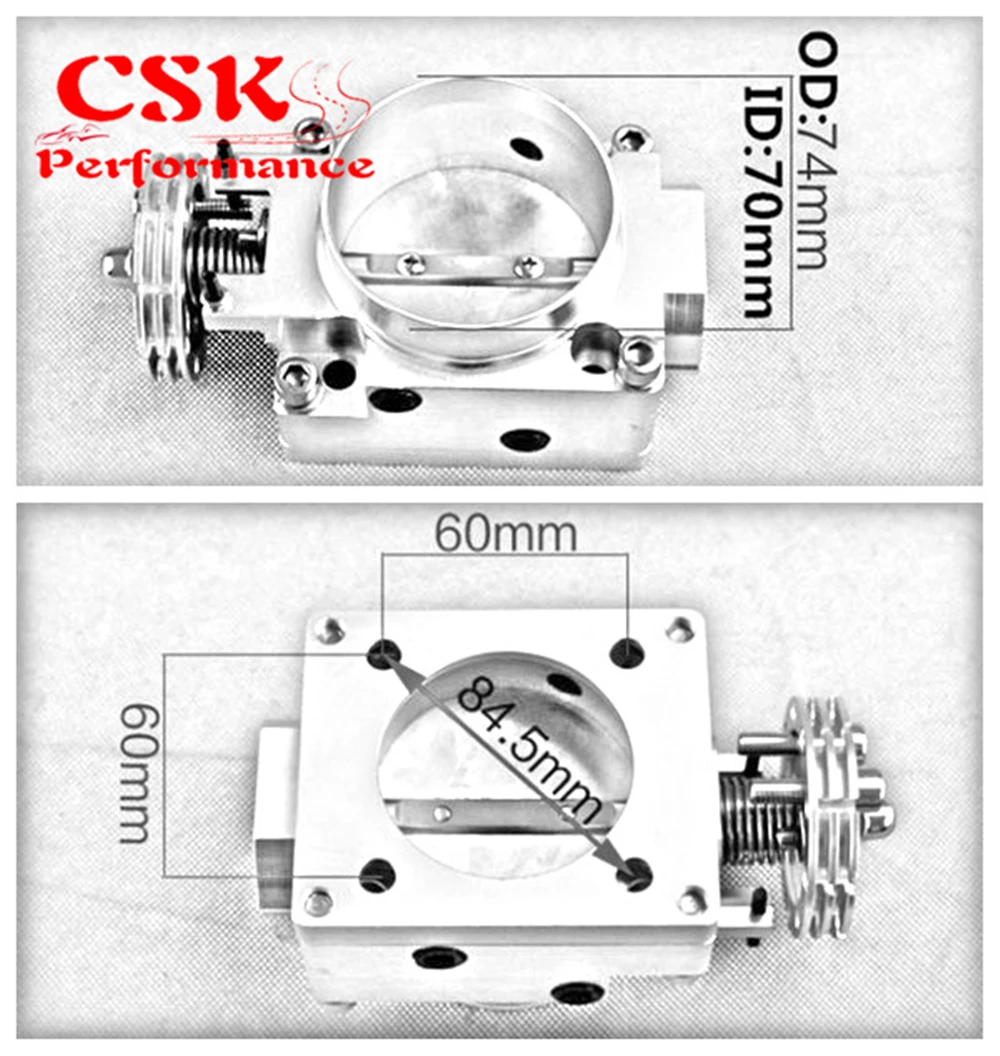 70 мм дроссельной заслонки Подходит для Nissan Сильвия SR20 S13 S14 S15 SR20DET 200SX 240SX серебро