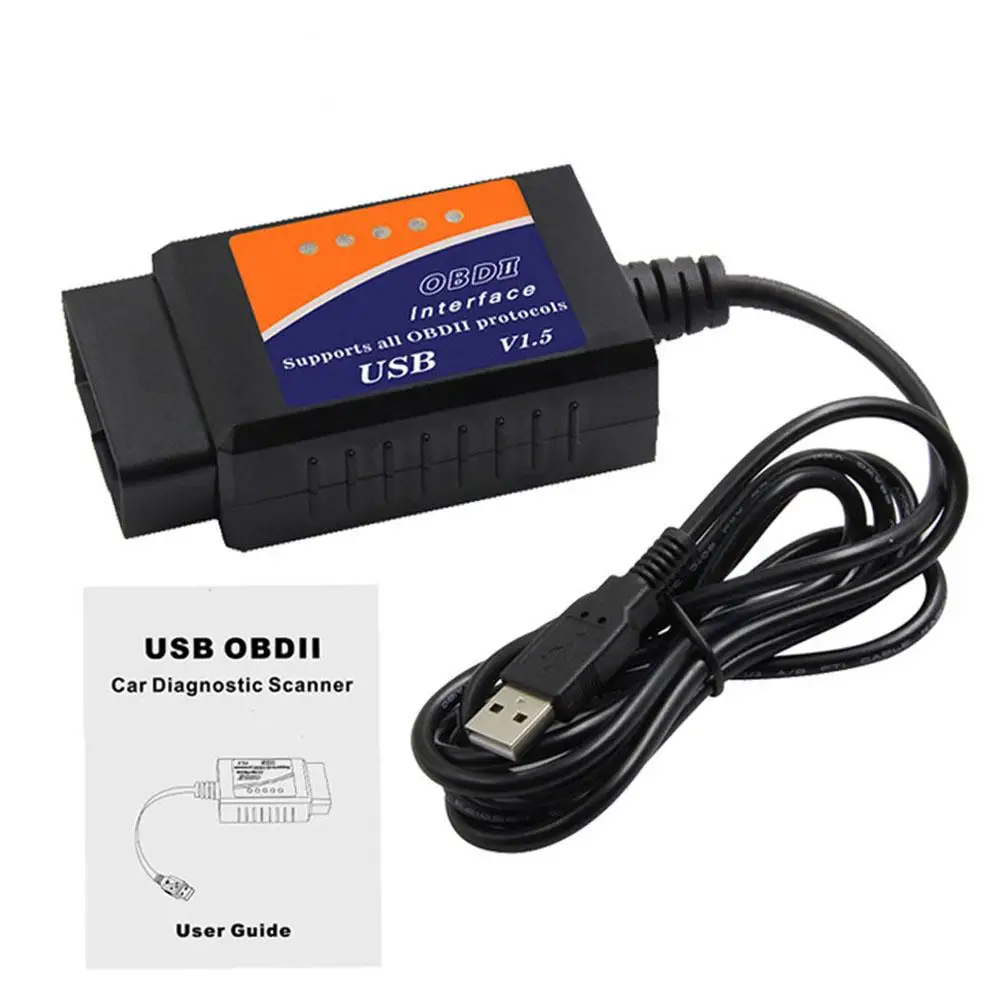 ELM327 USB V1.5 OBD2 автомобильный диагностический сканер Поддержка для Android/IOS