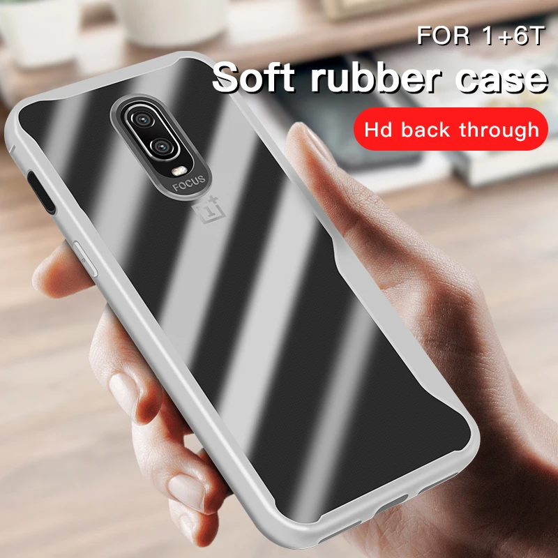 

TPU Soft Bumper Case On The For Oneplus 6 6T Shockproof Case Cover For Oneplus 6 6T 1+6 Silicone Glass Phone Case