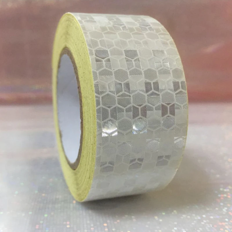 25mm x 10m yellow/red/white Reflective tape stickers car-styling Self Adhesive Warning Tape