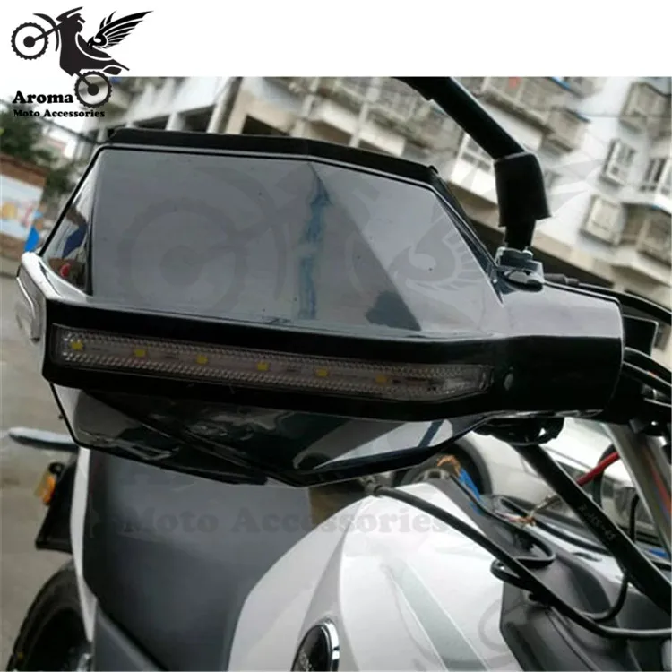 indicator light motorcycle handguard with turn signal light universal
