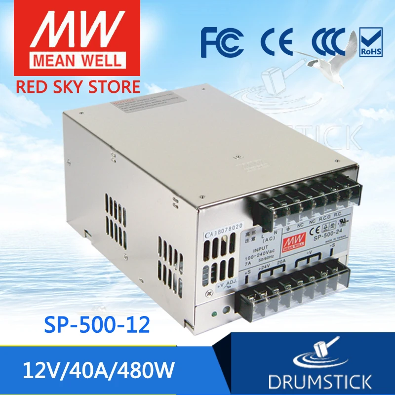 

Hot sale MEAN WELL SP-500-12 12V 40A meanwell SP-500 500.4W Single Output with PFC Function Power Supply