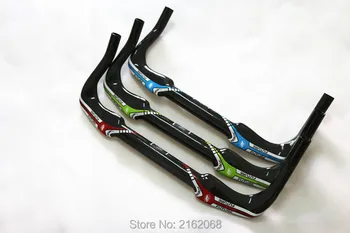

Newest 3 colors FUTURE Racing Road bike 3K carbon rest handlebar TT style Fixed Gear bicycle handlebars 31.8*400-440mm Free ship