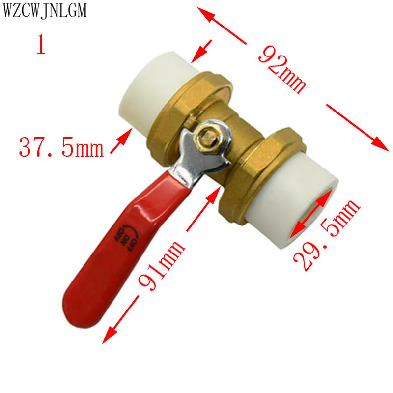 Латунь Водостоки кран шаровой клапан воды 20/25/30 мм внутренняя Диаметр 2 варианта Слип заканчивается воды отключение потока контроллер клапан 5 шт - Цвет: 30mm