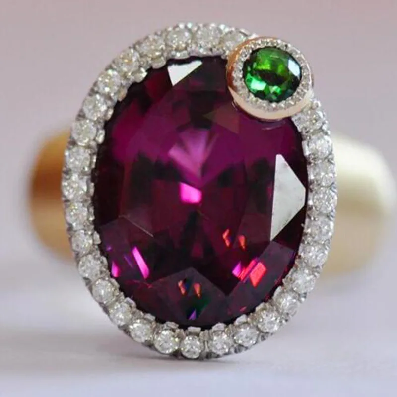 Fashion Korean version of luxury noble purple stone ring female