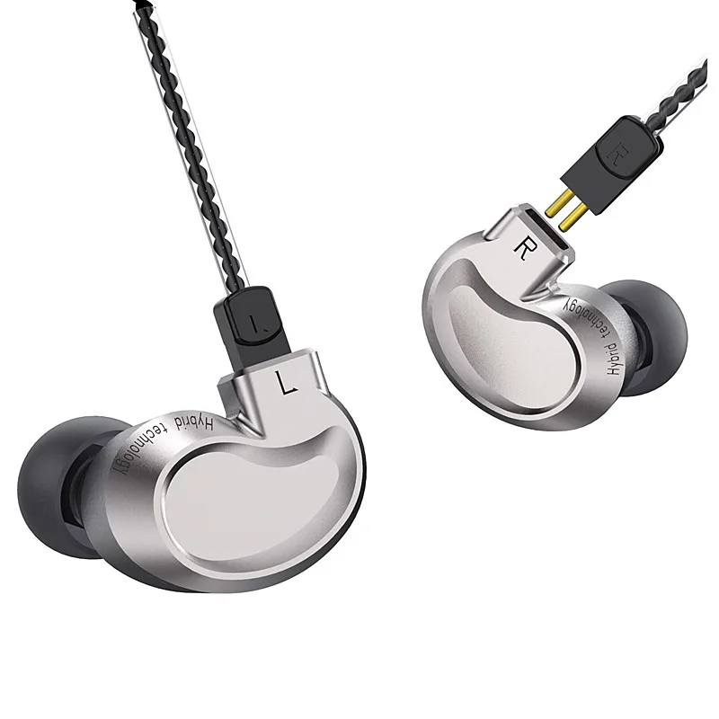 AK новейший Yinyoo NY 06 2DD + 1BA Гибридный наушник HIFI Bass Monito для бега спортивные наушники