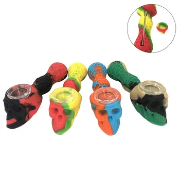 

Grinder Smoking Pipes Skull Head Shaped Silicone Tobacco Vintage Bowl Tobacco Pipes Accessories,color Random Smoke