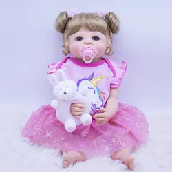 55 см DOLLMAI Новорожденные куклы реалистичные bebe куклы Reborn Младенцы полное тело силиконовая, виниловая кукла подарок на день рождения для