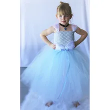 Cinderella Tutu dress Cinderella Costume Pretty Blue White Princess Handcrafted Girls Fashion Handmade Tutu dress fancy
