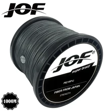 JOF 1000 м 8 нитей PE плетеная рыболовная леска 22-88LB 5 цветов Многожильная оплетка для ловли карпа