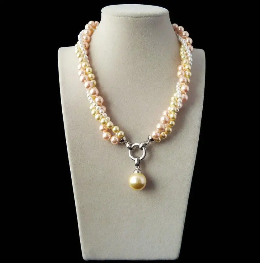 

New multiterm and flexible and changeable style shell pearl fashion necklace set