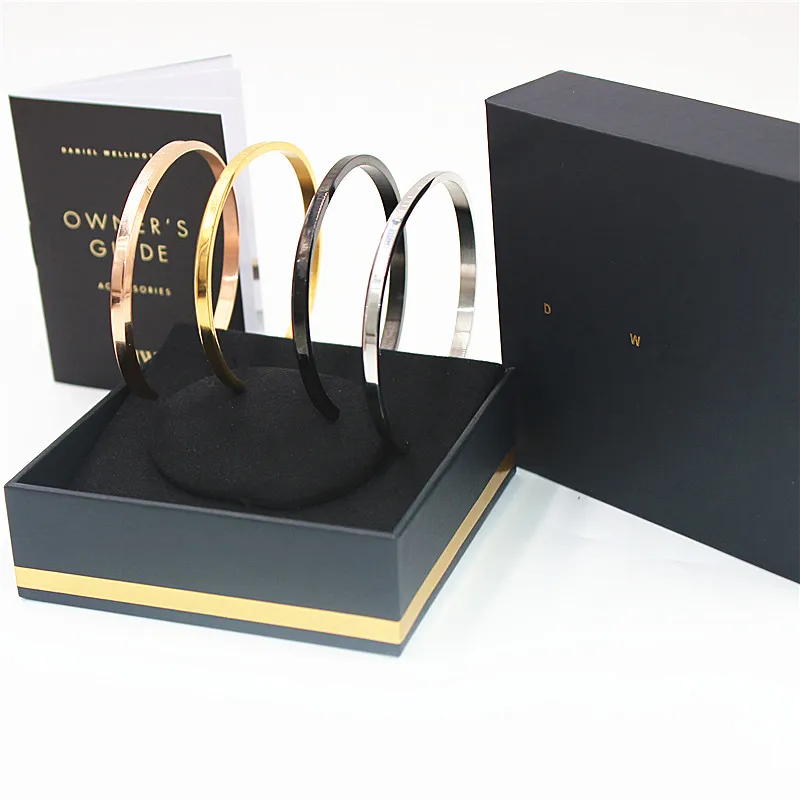

New Luxury Design 4Colors DW Stainless Steel Bracelets & Bangles Fit Men Women Lovers Bracelets Gift WX009