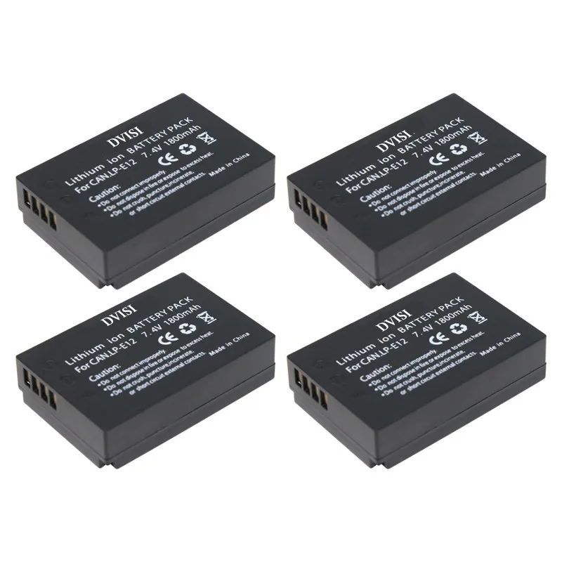 7,4 V 1800mAh LP-E12 LP E12 Сменный аккумулятор для камеры Canon EOS M M2 100D Kiss X7 Rebel SL1 EOSM EOSM2 EOS100D