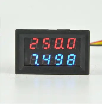 

DC 500V 10A Voltmeter Ammeter 4 Bit Built-in shunt Voltage Current Indicator LED Dual Display VOLT Amp Panel Meter 5V 12V