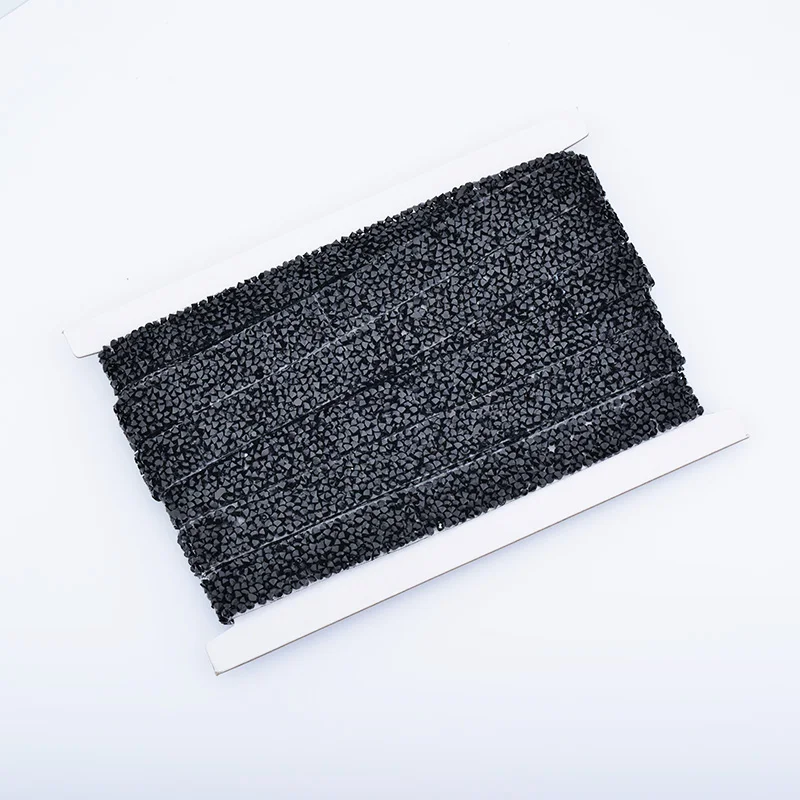 JUNAO 5yard* 15 мм прозрачный AB Кристалл Ткань исправление смолы Стразы группа отделка стразы лента Кристалл Аппликация для DIY одежды - Цвет: All Black