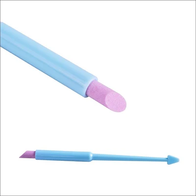 1 шт маникюрная шлифовальная ручка для ногтей кварцевая ручка толкатель для удаления кутикулы Триммер шлифовальная полировка инструменты для ухода за ногтями - Цвет: Синий