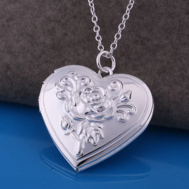 

P382 Free Shipping silver plated pendants Necklace, silver plated fashion jewelry Large striped cards /anlajesa cacakrja