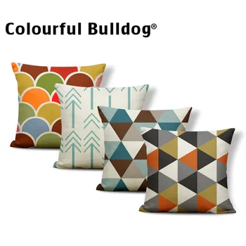 

Geometry Hexagon Cushion Covers Honeycomb Blue Gray Arrow Pillow Nordic Style Hotel For Kids Pillowslip Covers Red Small Burlap
