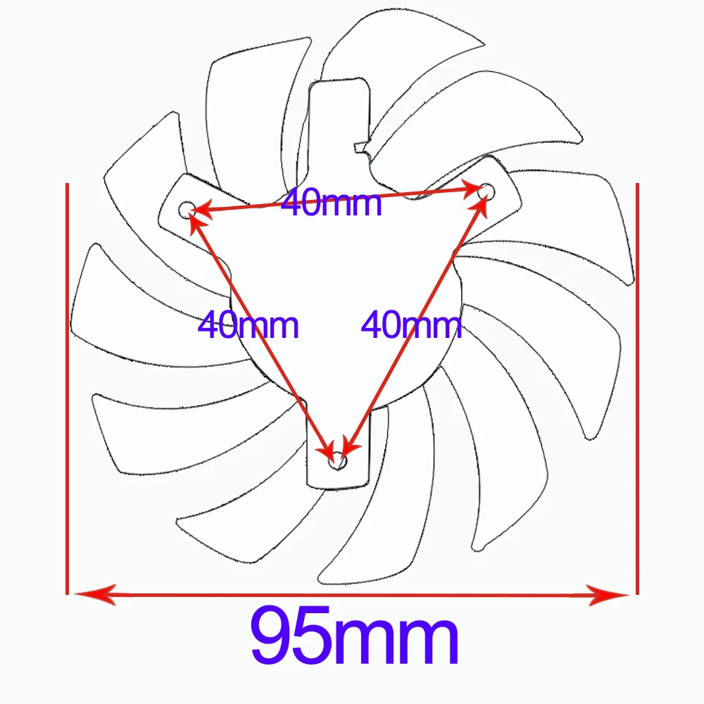 95 мм T129215SM R9 270 охлаждающий вентилятор Применение для Gigabyte HD 7850 7790 радона R9 270 270X GTX 670 660 650Ti 560 ATI Radeon R9 200 карты
