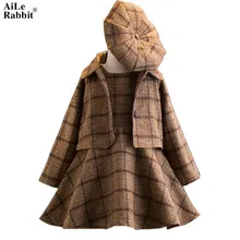 Коллекция года, платье для малышей до колена с изображением троллей из мультфильма «Моана» зимняя одежда для девочек осенний жилет, куртка, береты три комплекта, Z0065