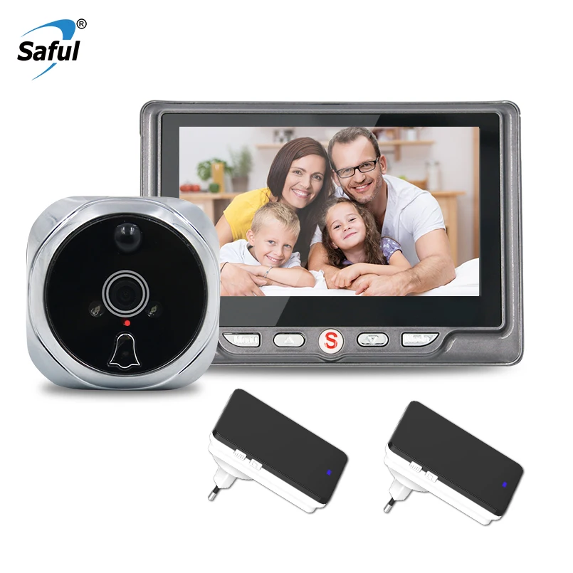 

Saful 1.3M Door Camera Motion Detect Video Recording Video-eye Camera Digital Intercom Peeps Door Peephole Viewer