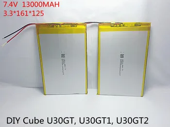 

7.4V 13000mAh Tablets Batteries DIY U30GT, U30GT1, U30GT2 dual four-core tablet pc battery 33161125 Size:3.3 * 161 * 125 mm