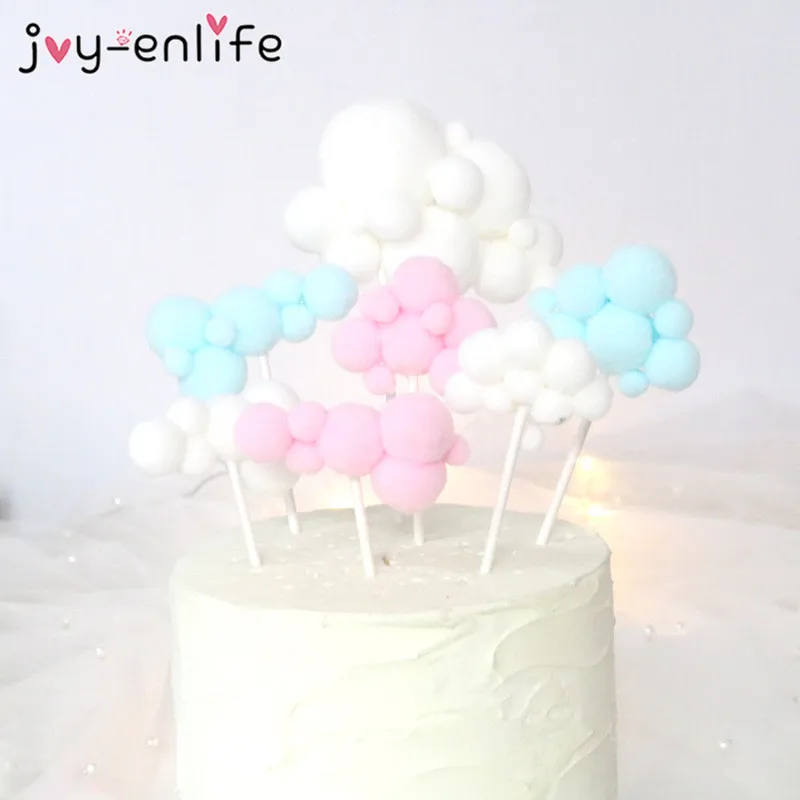 Горячий воздушный Воздушный шар с облаками красочный Радужный торт Топпер пирог на день рождения или свадьбу флаги для вечерние украшения выпечки Десерт прекрасные подарки