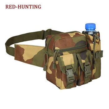 

Unisex Travel Water Bottle Waist Bag Casual Adjustable 600D Nylon Material Military Waist Bag