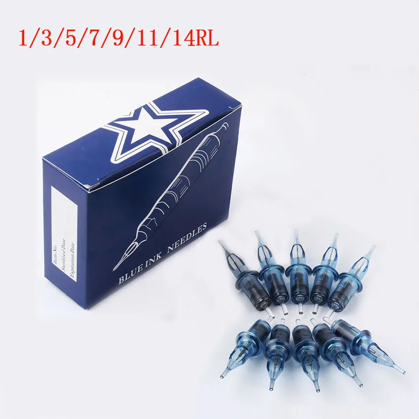 Тату картридж иглы боди арт 10 шт 1/3/5/7/9/11/14RL стерилизованная игла Перманентный