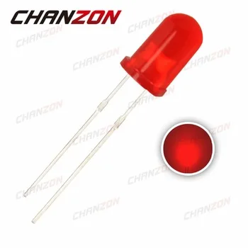 100pcs 5mm LED Diode Red Diffused 620nm - 625nm Light-Emitting Diode 5 mm LED Lamp DC 2V 20mA DIP Light Electronics Components