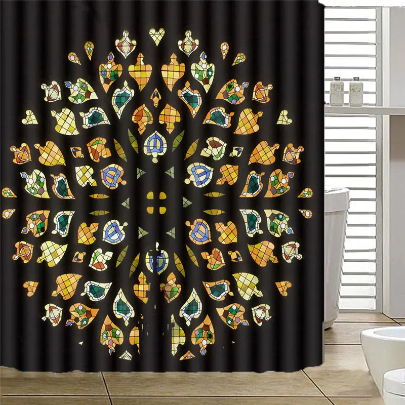 Colorful Fabric polyester red peony waterproof shower curtain thicken shower curtain bathroom curtain Drop Shipping AP20