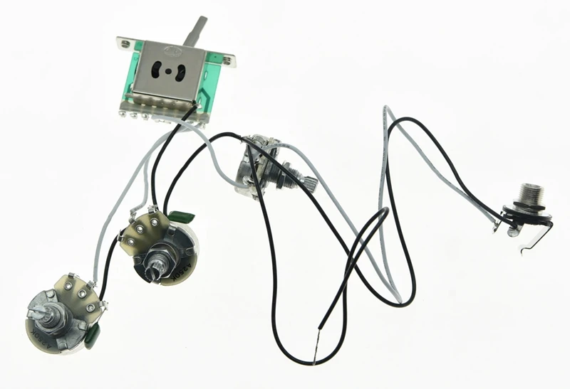 us $10 56 9% off guitar prewired wiring harness alpha 250k 24mm, pots 1 volume 2 tone 5 way switch for st strat in guitar parts \u0026 accessories from Dodge Wiring Harness