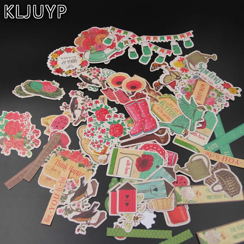 

KLJUYP 106pcs Rose flowers Cardstock Die Cuts for Scrapbooking Happy Planner/Card Making/Journaling Project