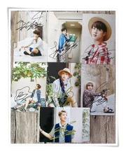 BTS foto autografada assinado foto 7 fotos conjunto de Viagem de Verão 10*15 cm 4*6 polegadas freeshipping novo coreano 09.2016