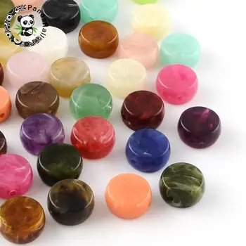 

Flat Round Imitation Stone Acrylic Beads Mixed Color 14x7mm Hole: 1.5mm About 470pcs/500g