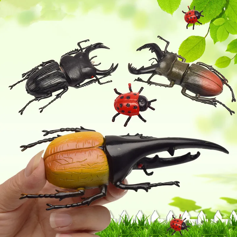 6 style 13cm simulation beetle toys special lifelike model simulation insect toy nursery teaching aids joke toys joke toys