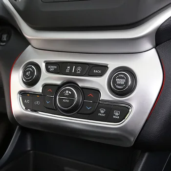 

FOR Jeep Cherokee KL 2014 2015 2016 2017 2018 ABS Matte Car air conditioner Switch panel frame Cover Trim car stylin accessories