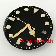 28,5 мм стерильный циферблат+ стрелки часов подходят DG2813, механизм Miyota 82Series