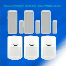 433 МГц Интеллектуальный беспроводной PIR датчик движения+ беспроводной автоматизированный дверной/оконный датчик