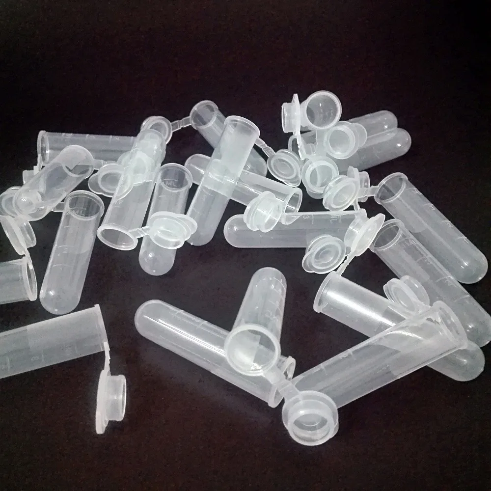 Round Bottom MicroCentrifuge Tube with Lid Graduated Clear 2ml 500pcs