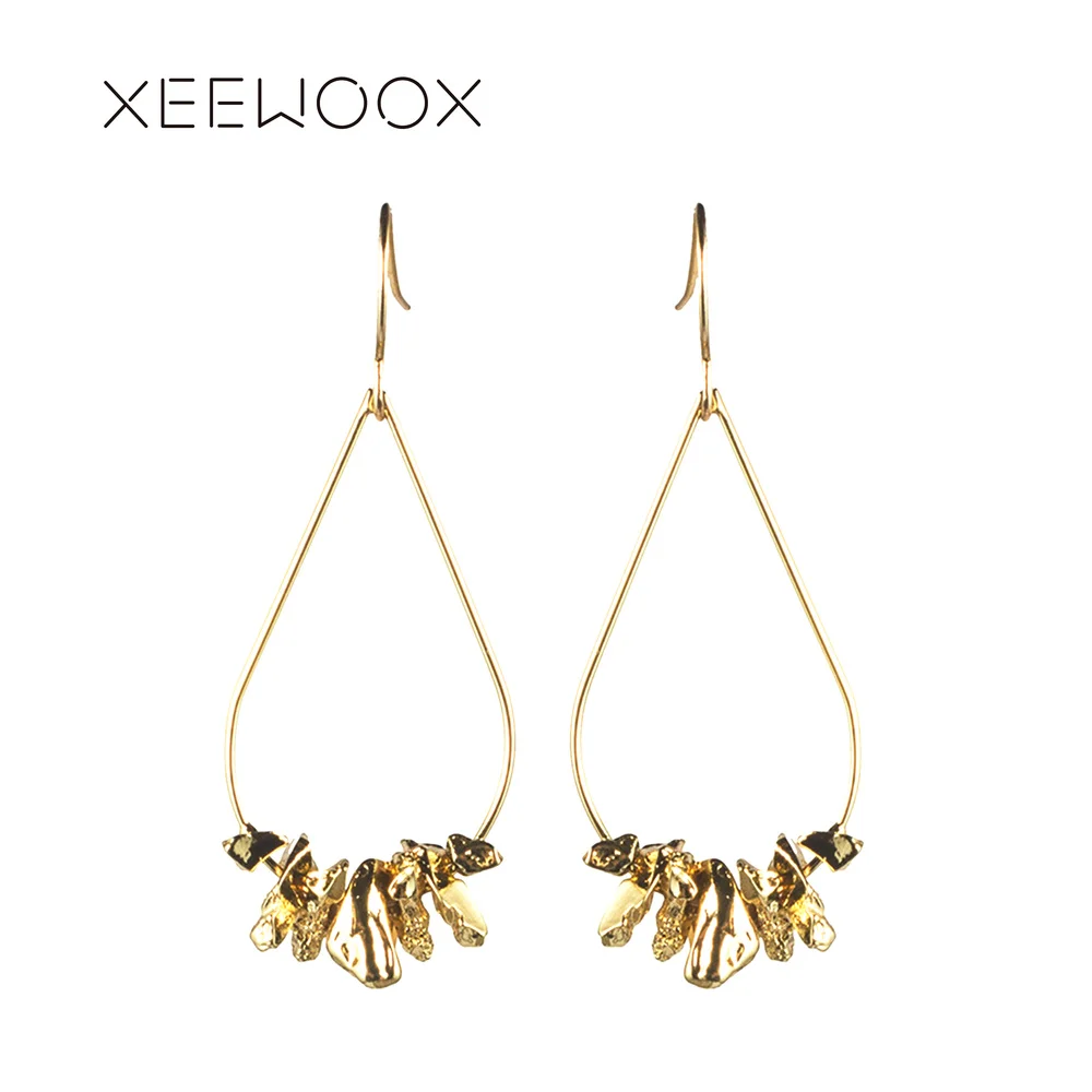 Серьги из сплава с каплевидной медной леской XEEWOOX 2019 новости дизайнерская