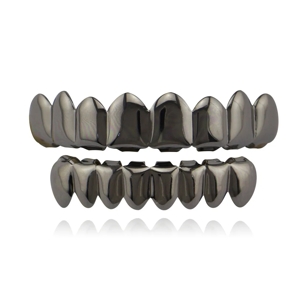 BNRESALE хип хоп грили зубы колпачок золотой черный Grillz верхней нижней части Набор