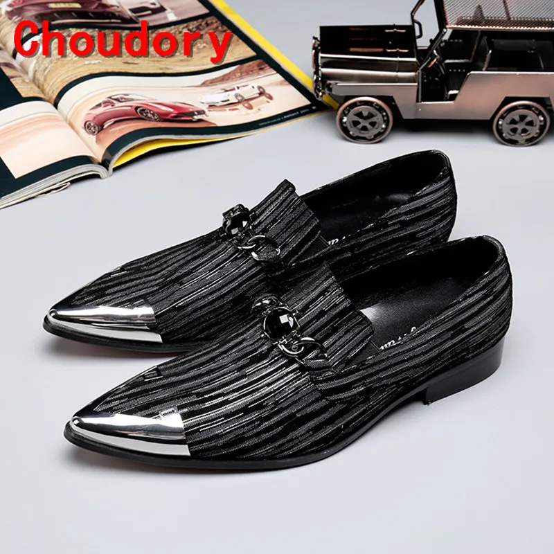 Choudory/итальянские мокасины для мужчин; zapatos hombre; Черные Вечерние кожаные туфли для свадьбы; Мужские модельные туфли со стальным острым носком; туфли на плоской подошве