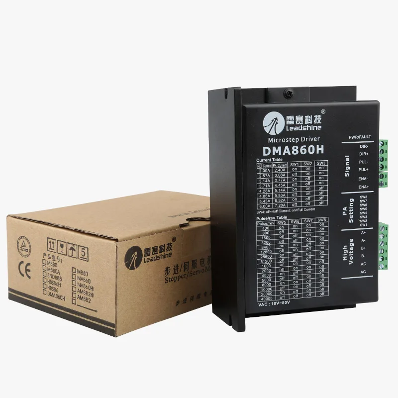 Драйвер Leadshine Microstep DMA860H шагового двигателя 18V 80VDC 2.4A 7.2A для ЧПУ NEMA23/NEMA34 шаговый