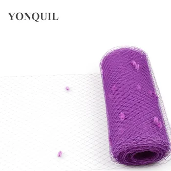 

5Yards/lot Lavender Birdcage Veils with Dot 45CM For Women Fascinator Veiling Headpiece Netting hats accessories Bridal Veils