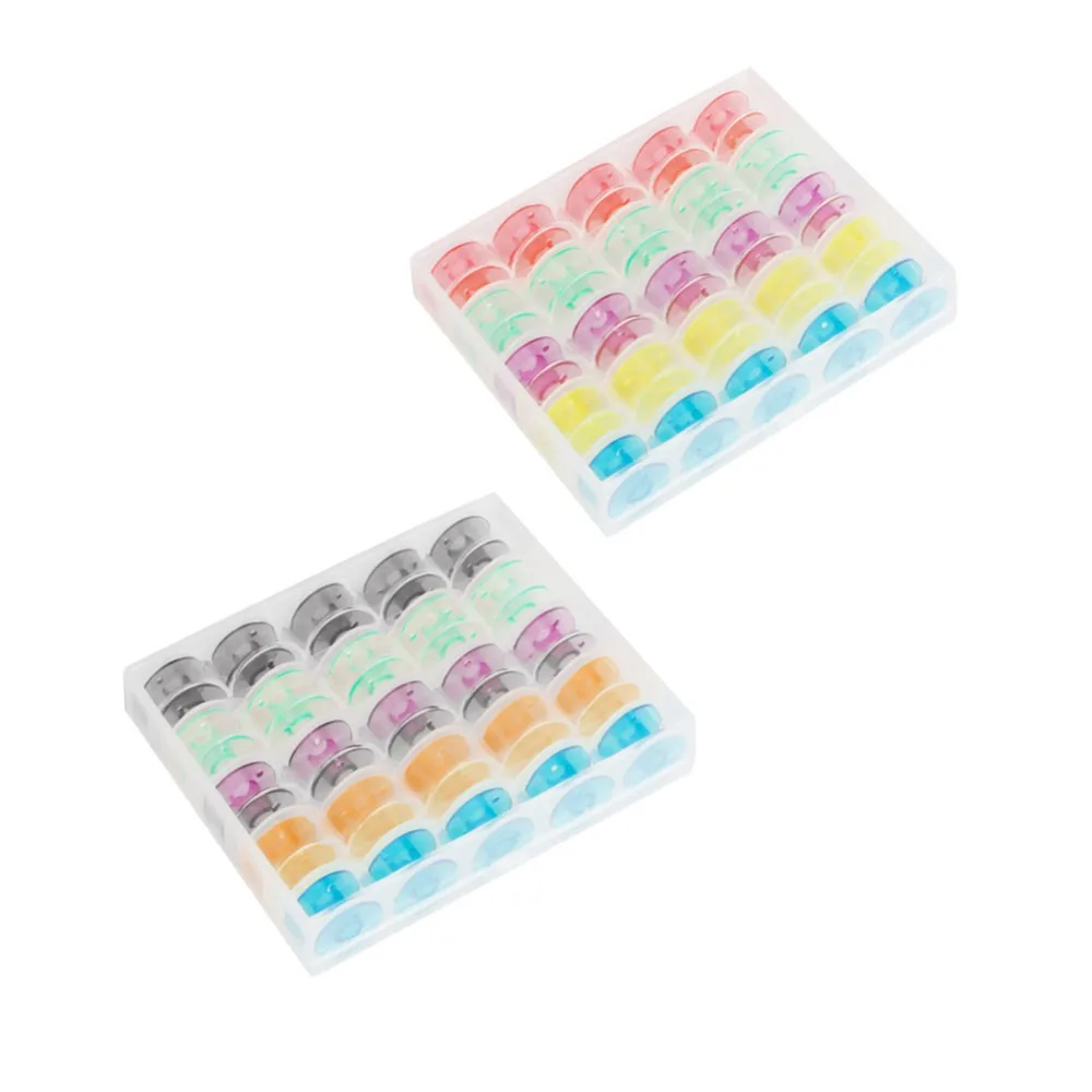 

25Pcs Plastic Sewing Machine Empty Bobbin Case in Storage Box Drop shipping